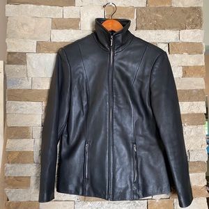 Valerie Stevens Black Lambskin Leather Jacket S